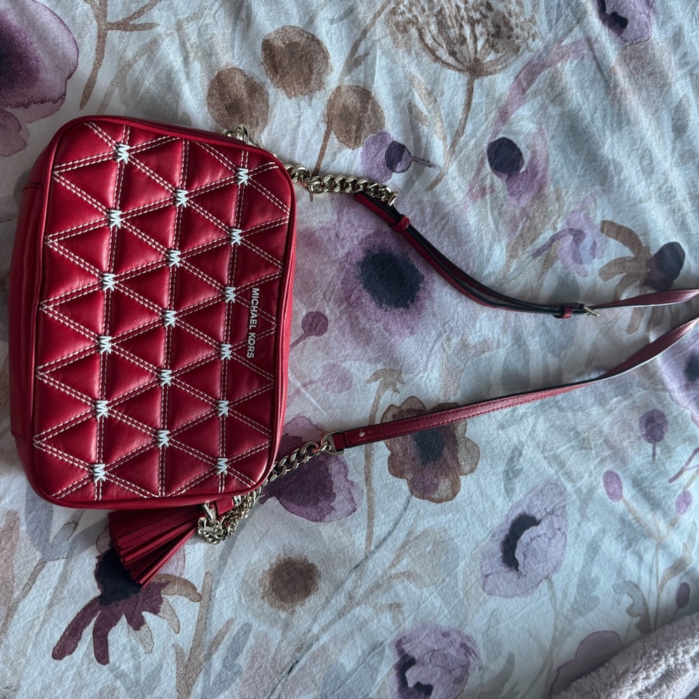 Michael Kors Cherry Quilted Crossbody Bag